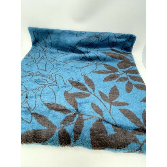 NWT David Fussenger Blue Brown Square Botanical Pillow Cover 60cm 24” Super Soft - Picture 2 of 7
